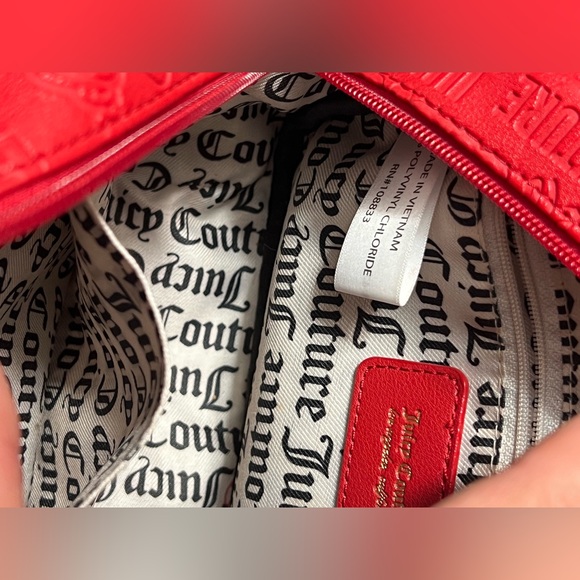 Juicy Couture Textured Logo RED Camera Crossbody Bag NICE - Picture 12 of 12